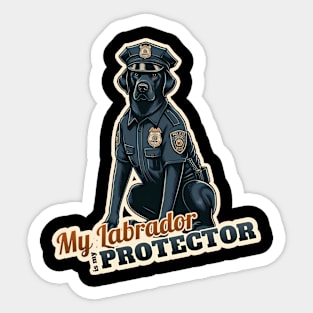 Labrador Retriever Police Sticker